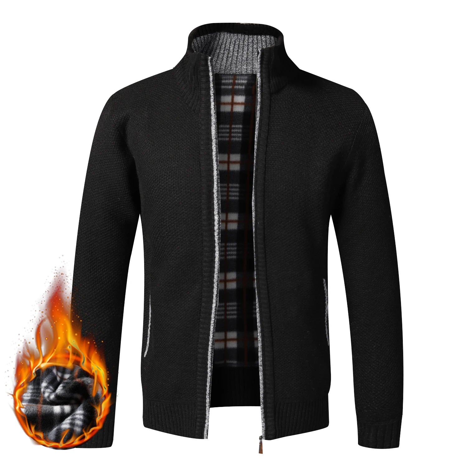 Autumn Winter Warm Cardigan Men Fleece Sweaters